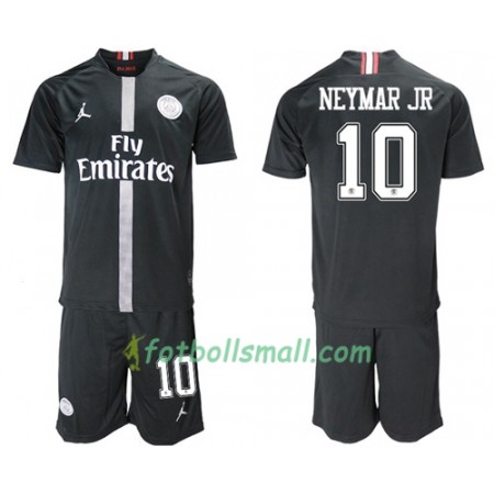 Paris Saint Germain Fotbollströjor Neymar Jr 10 Jodan Svart Barn Tredje tröja 2018/19 Kortärmad